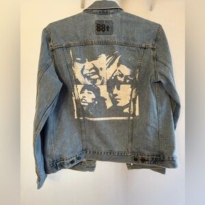 LEVI’S HIGHER BROTHERS 88RISING RAP HIP HOP TRUCKER DENIM JEAN JACKET  LARGE